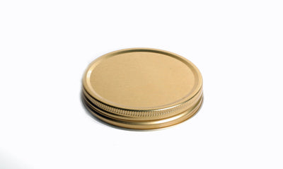 70mm R3 Gold Metal Screw Empty Jar Lids for 1lb Honey Jars (Pack of 72)