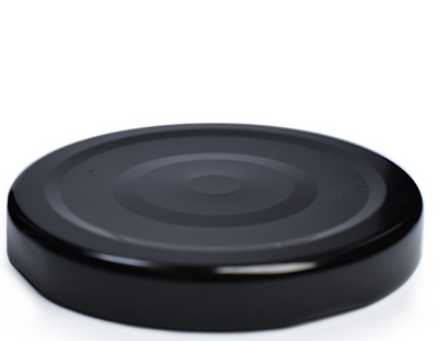 48 mm schwarze Twist-Off-Knopfkappen