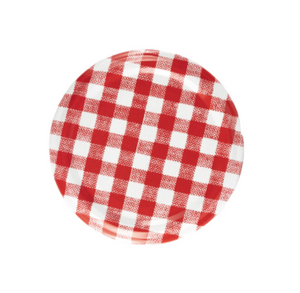 63MM Rote Karomuster Twist-Off Deckel