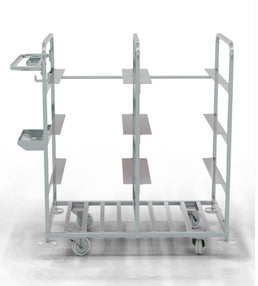 Metal Order Picking Cart – 8 Shelf Warehouse Trolley | 150kg Load Capacity