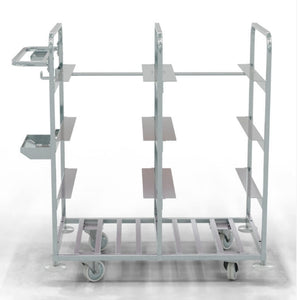Metal Order Picking Cart – 8 Shelf Warehouse Trolley | 150kg Load Capacity