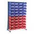 Free-Standing Louvred Panels with Bins | Single Sided Mild Steel Storage Unit