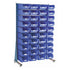 Free-Standing Louvred Panels with Bins | Single Sided Mild Steel Storage Unit