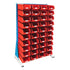 Free-Standing Louvred Panels with Bins | Single Sided Mild Steel Storage Unit