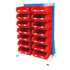 Free-Standing Louvred Panels with Bins | Single Sided Mild Steel Storage Unit