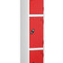 3 Door Steel Locker 305x460x1760mm Anti-Bacterial Powder Coated Mild Steel
