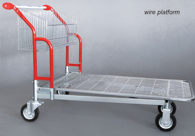 Vario 120 Transport Trolley – Fixed Basket Trolley with Wire Platform