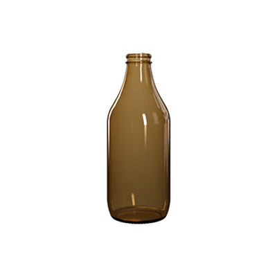 330ml Amber Stubby Beer Bottle – Lightweight UV Protective Glass (Approx. 200g)