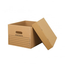 Archive Storage Boxes with Lids, 350 x 430 x 270mm, 20kg Capacity - Pack of 10