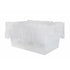 Attached Lid Tote Box – 60 Litres – 600x400x320mm – Transparent – Stackable & Nestable