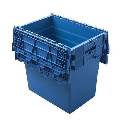 Attached Lid Tote Box – 95 Litres – 600x400x516mm – Stackable & Nestable