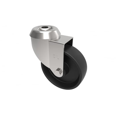 Light Duty Swivel Castor – Bolt Hole Fitting – Black Polypropylene Wheel
