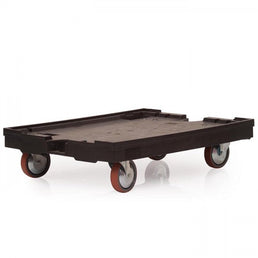 Heavy Duty Euro Container Dolly, 800 x 600mm Polypropylene Stacking Box Dolly