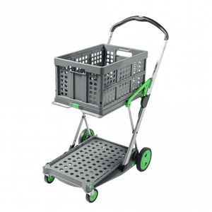 Folding Plastic Shelf Trolley – 60kg Load Capacity