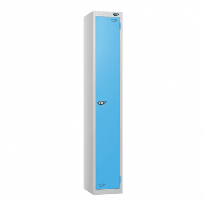 Coloured Door Steel Locker with Cam Key Lock, 300mm Depth