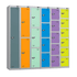Coloured Door Steel Locker with Cam Key Lock, 300mm Depth