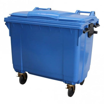 660 Litre Wheeled Waste Bin – Heavy Duty Commercial Wheelie Bin with Hinged Lid
