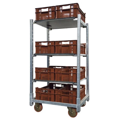 Danish Plant Trolley with 3 Adjustable Shelves – 715x565x1250mm, Galvanized Steel Frame