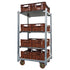 Danish Plant Trolley with 3 Adjustable Shelves – 715x565x1250mm, Galvanized Steel Frame