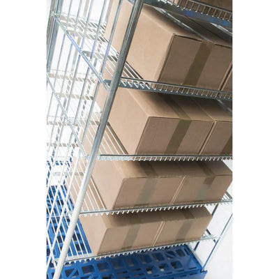3-Sided Roll Container – 810x720x1808mm, 6 Shelves, Hot-Dip Galvanized, Plastic Base