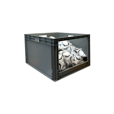 Euro Plastic Stacking Box – 800x600x445mm – 185 Litres – Grab Opening