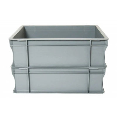 Euro Plastic Stacking Box – 400x300x120mm – 10L Capacity – Closed Base and Sides