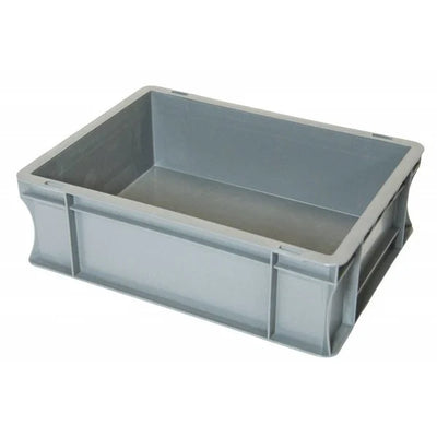 Euro Plastic Stacking Box – 400x300x120mm – 10L Capacity – Closed Base and Sides
