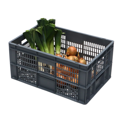 Euro Plastic Stacking Box – 600x400x290mm – 55L – Perforated