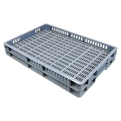 Euro Plastic Stacking Tray – 600x400x50mm – 8L Capacity – Perforated Base & Sides
