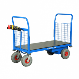 Electric Powered Platform Trolley with Two Mesh Ends - 500kg Capacity