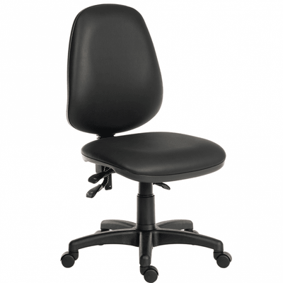 High Back Faux Leather Operator Office Chair - 150kg Capacity