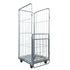 Steel Laundry Roll Container – 800x720x1800mm, Electro-Galvanized with Hinged Front Gate