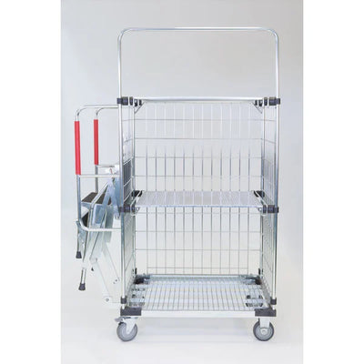 Kommissionierwagen - 1600 x 640 x 1800 mm - Klapptritte - 450 kg Tragkraft