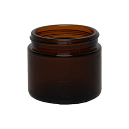 60ml Amber Squat Glass Jar – UV Protective Cosmetic & Pharmaceutical Container