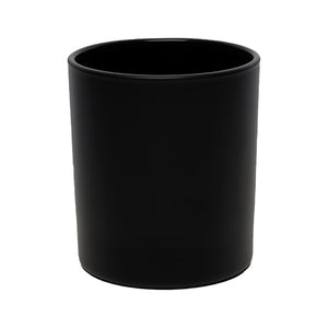 30 cl Außen gesprühte matte schwarze Kerzenglas-Glasjar – 300 ml Luxus-Kerzenbehälter