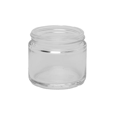 60 ml Klare Stumpfglasdose – Weißer Flint – Kosmetikbehälter – Weithals-Beauty-Glas