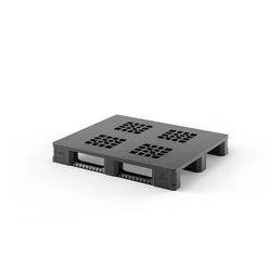 Plastic Pallet - 1200x1000x160mm - Recycled PP, Open Deck, 3 Slats