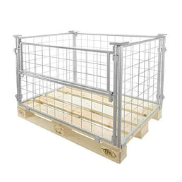 Galvanised Metal Pallet Converter – 1200x800x800mm – Foldable Wire Cage Collar