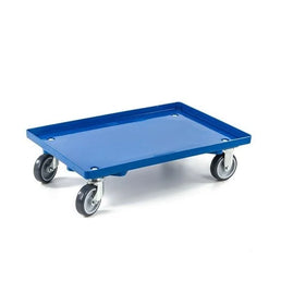 Plastic Dolly – 615x415x175mm – Closed Base, Blue, Stackable