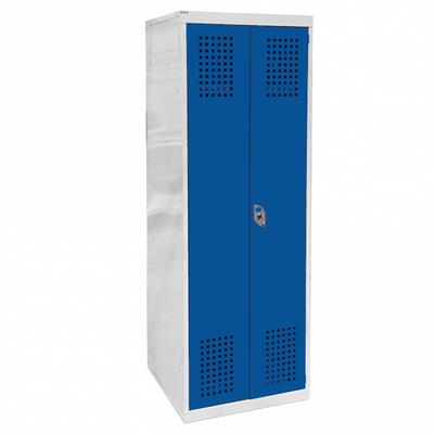Police Service Steel Locker with 2 Compartments & Lower Shelf