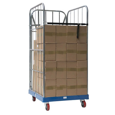 2-Sided Roll Container – 810x720x1620mm, Galvanized with Plastic Base, 500kg Capacity
