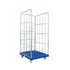 3-Sided Roll Container – 810x720x1620mm, Electrolytically Galvanized with Plastic Base