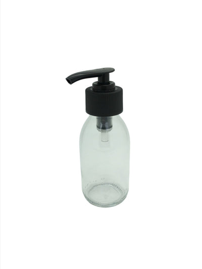 100ml Clear Round Glass Alpha Empty Bottle, 28mm Neck Finish