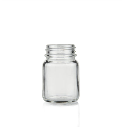 30ml White Flint Glass Powder Empty Jar, 33mm R3 Neck