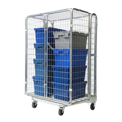 Anti-Theft Roll Container – 1200x800x1800mm, Nestable A-Frame with Lockable Doors