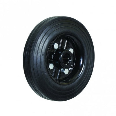 Solid Rubber Wheels with Steel Centre & Roller Bearing 25.4mm Bore