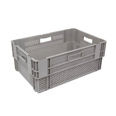 Stack and Nest Box – 600x400x320mm – 60 Litres – Perforated Plastic Bin