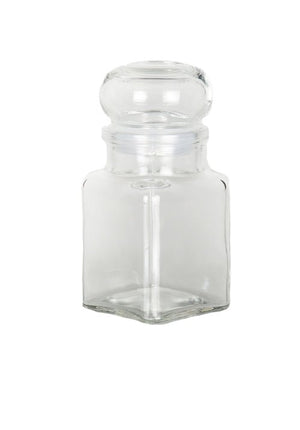 150ml quadratisches Glasgefäß mit Stopfenverschluss