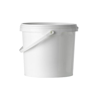 Weißer 5-Liter-Eimer mit manipulationssicherem Deckel