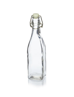 550 ml quadratische Glaswasserflasche mit Bügelverschluss